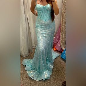 PORTIA&SCARLETT PROM DRESS PS22036 #prom #promdress #prom2024 #tealpromdress